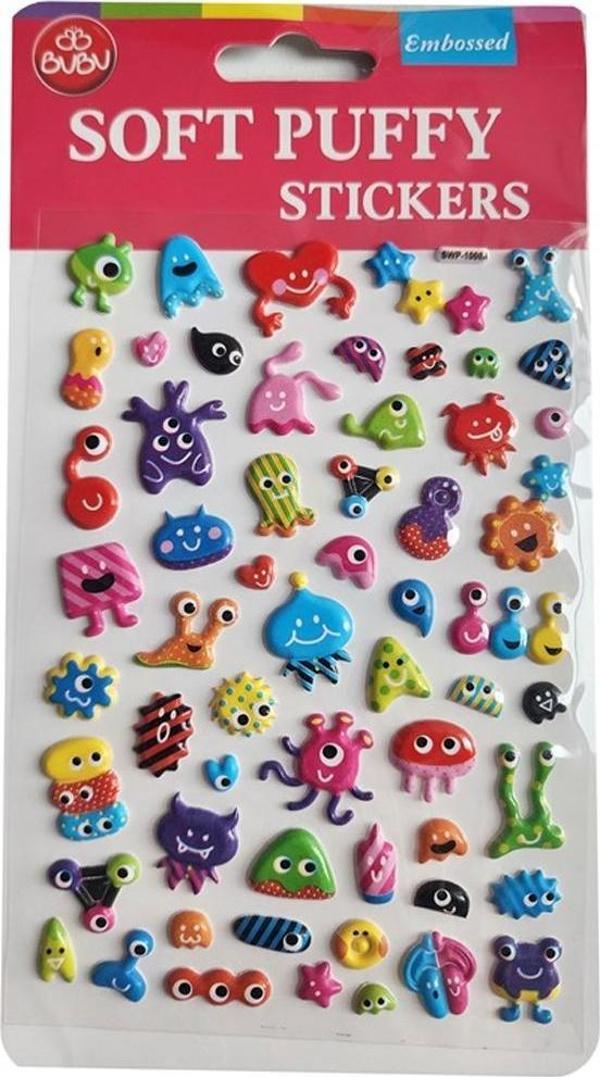 Bu-Bu Soft Puffy Sticker Monster 10,9x20,5 SWP-1008A - Image 1