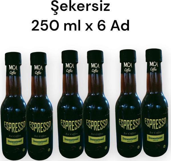 MCA Espresso Soğuk Kahve (Şekersiz) 250 ml x 6 Adet - Image 1