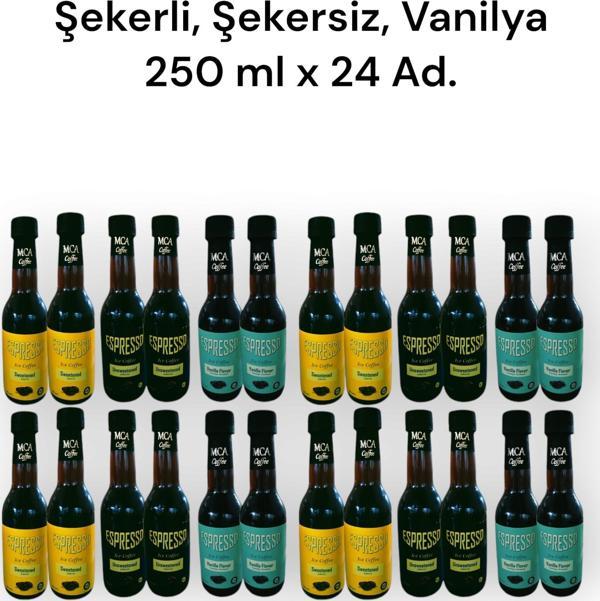 MCA Espresso Soğuk Kahve (Şekersiz,Şekerli,Vanilya) 250 ml x 24 Adet - Image 1