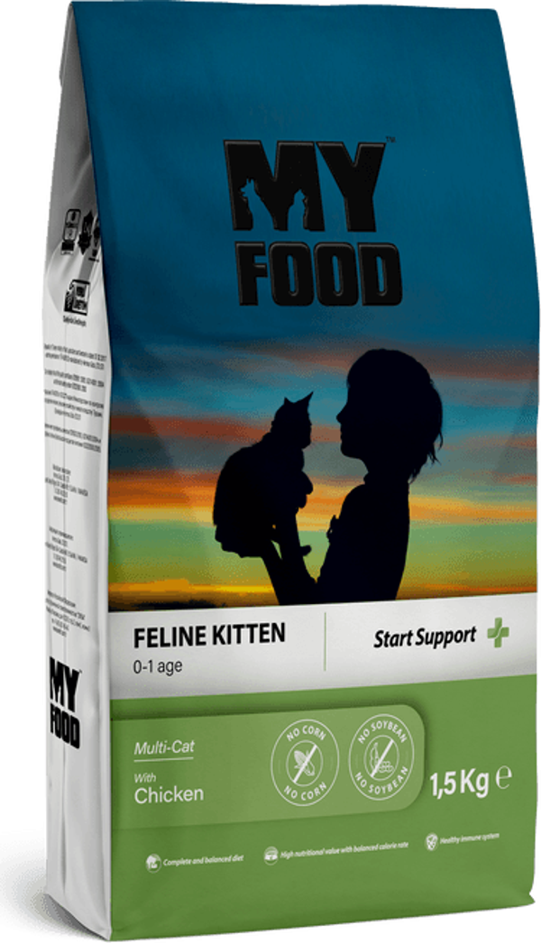 MY FOOD YAVRU KEDİ KURU MAMASI TAVUKLU 1,5 KG - Image 1