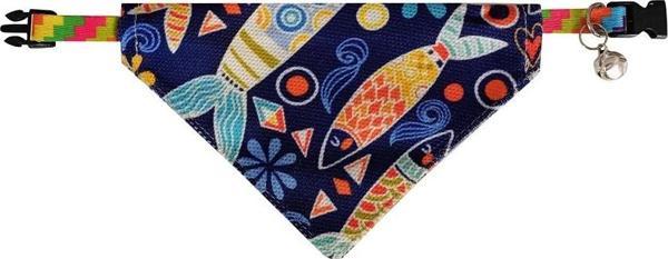 Markapet Balık Desenli Fular Kedi Ve Köpek Tasması 25-30 cm - Image 1
