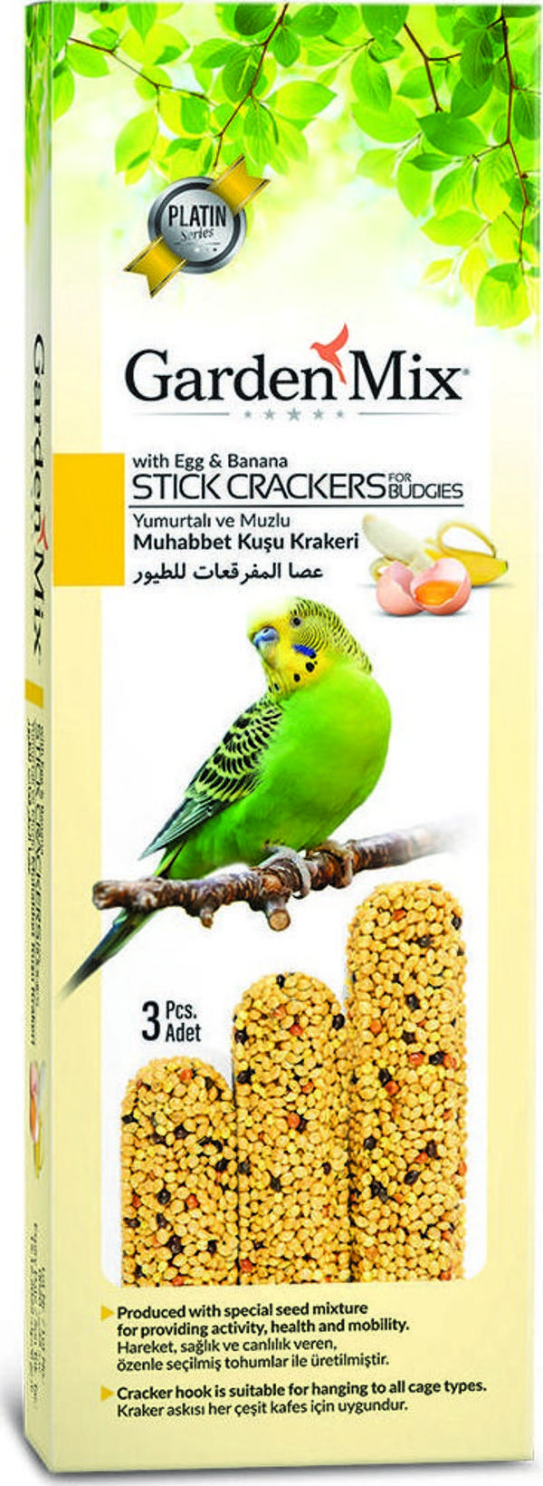 Garden Mix Platin Muzlu Kuş Krakerleri 3 lü Muzlu - Image 1