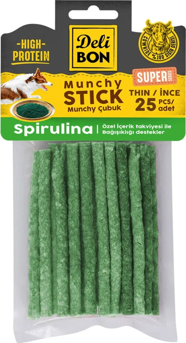 Delibon Super Munchy Çubuk - Spirulinalı İnce 25 Adet - Image 1