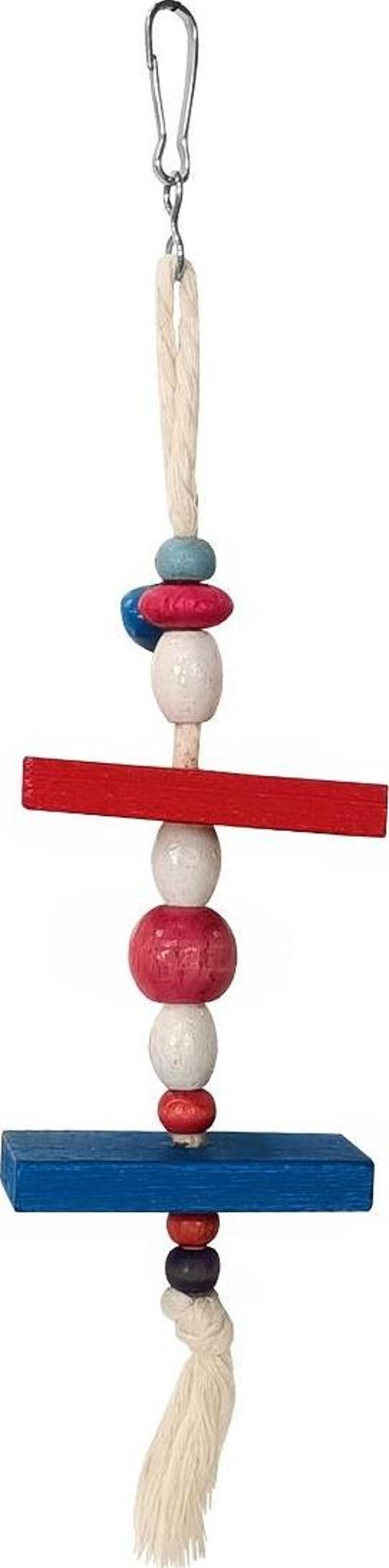 Askılı Renkli Boncuklu Ve Dikdörtgen Kuş Oyuncağı 5-20 cm - Image 1
