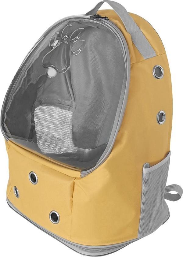 Patili Astronot Şeffaf Taşıma Sırt Çantası Sarı 24 x 32 x 42 cm - Image 1