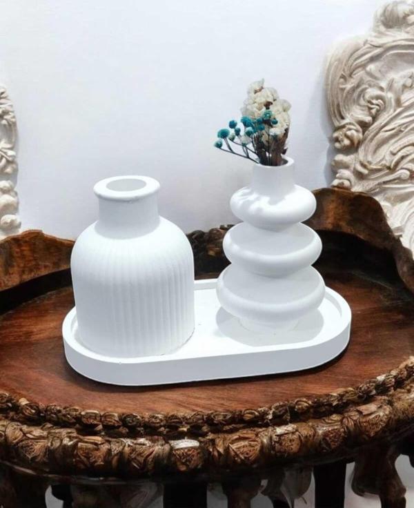 AYD Sunum Tabağı Takılık Süslük Dekoratif  Vazo & Biblo Kokulu Mum&Şamdan  %100 Soya Wax & Taş Tozu - Image 1
