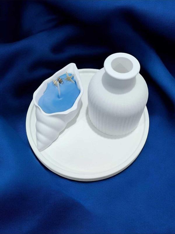 AYD Sunum Tabağı Takılık Süslük Dekoratif  Vazo & Biblo Kokulu Mum&Şamdan  %100 Soya Wax & Taş Tozu - Image 1