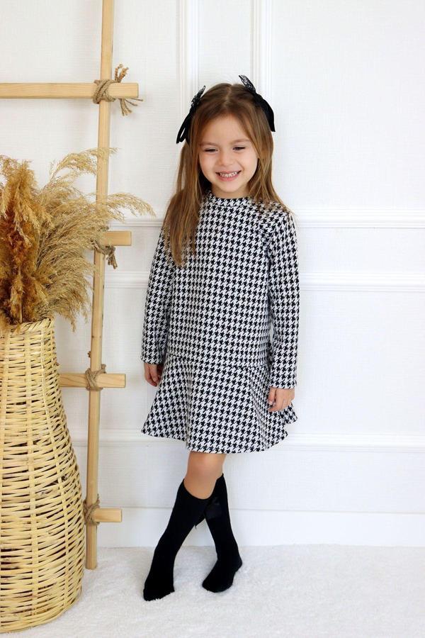 Parla Kids Kız Çocuk Lara Uzun Kollu Volanlı Elbise Toka Takım - Image 1