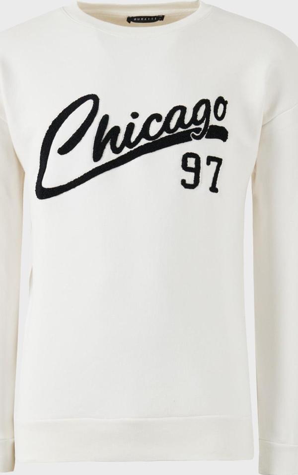 Buratti Pamuk Karışımlı Regular Fit Bisiklet Yaka Erkek Sweat 5905468S EKRU - Image 1