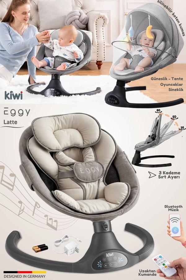 Kiwi Eggy Plus Elektrikli Otomatik Sallanan Bebek Ana Kucağı - Image 1