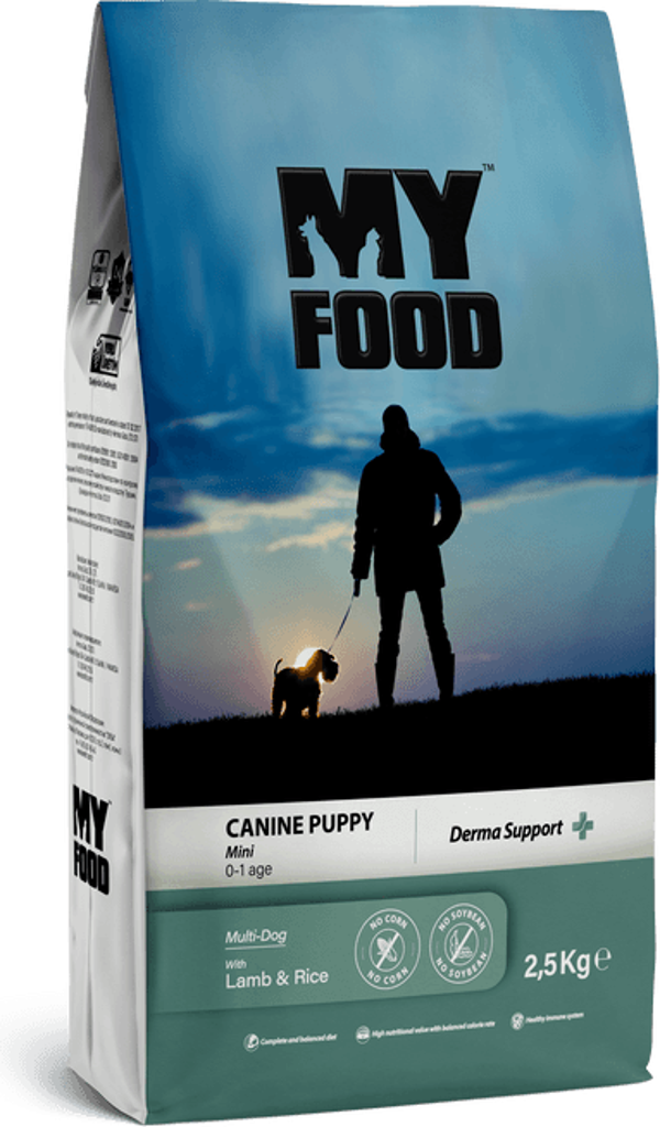 MY FOOD YAVRU KÖPEK MİNİ IRK MAMASI KUZULU PİRİNÇLİ 2,5 KG - Image 1
