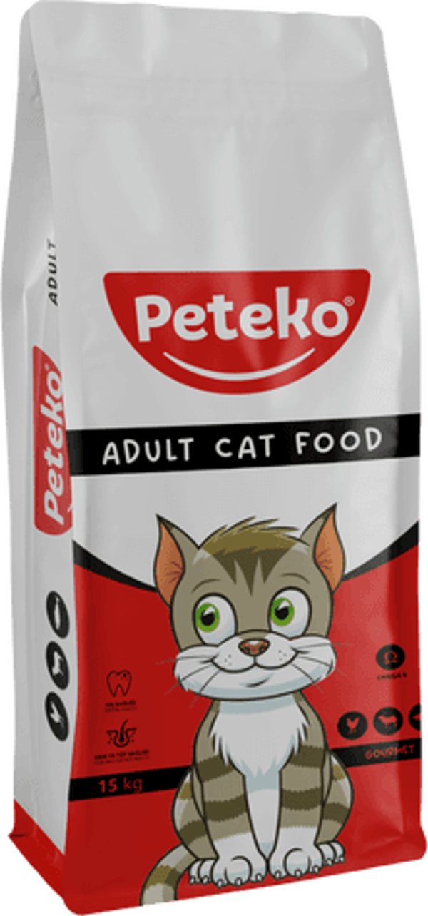 PETEKO YETİŞKİN KEDİ KURU MAMASI GURME 15 KG - Image 1