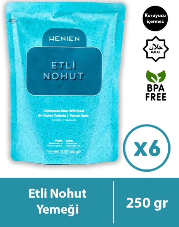 Henıen 6'lı Hazır Etli Nohut Yemeği - Pratik Hazır Yemek - Image 1