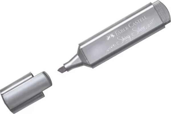 FABER-CASTELL FOSFORLU KALEM 46 METALİK GÜMÜŞ (154661) - Image 1