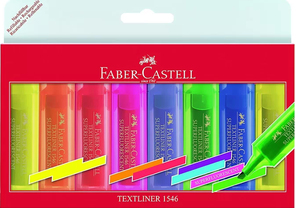 FABER-CASTELL FOSFORLU KALEM SETİ 6+2 RENK (154662) - Image 1