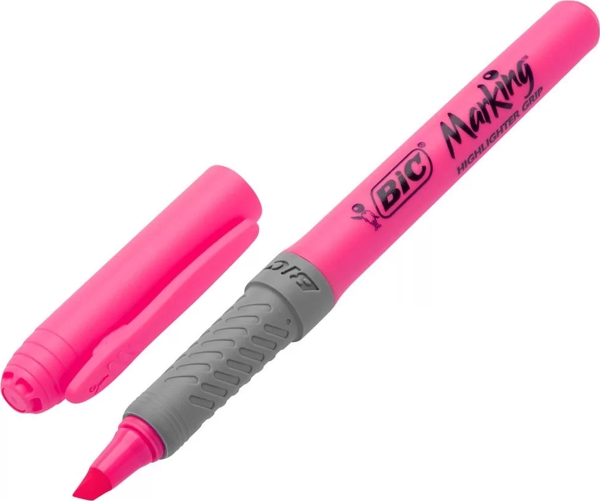 Bic Brite Liner Grip Kalem Tipi Pembe Fosforlu Kalem (5 li Paket) - Image 1
