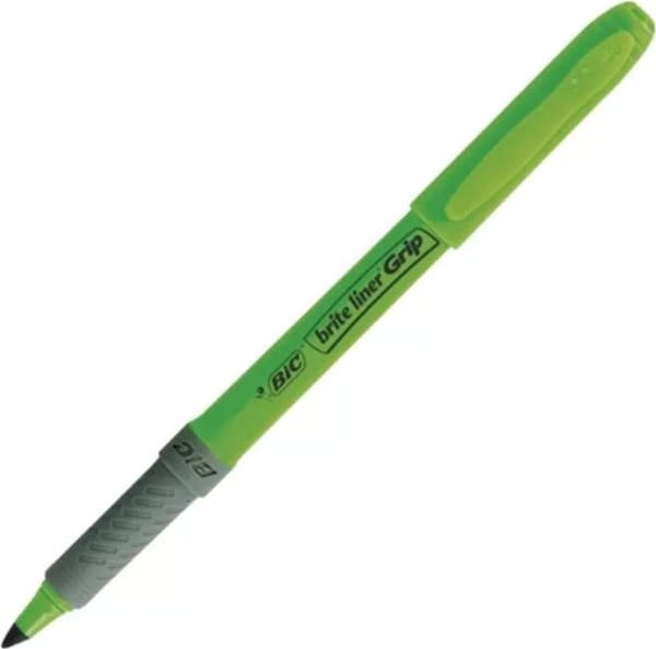 Bic Brite Liner Grip Kalem Tipi Yeşil Fosforlu Kalem (5li paket) - Image 1