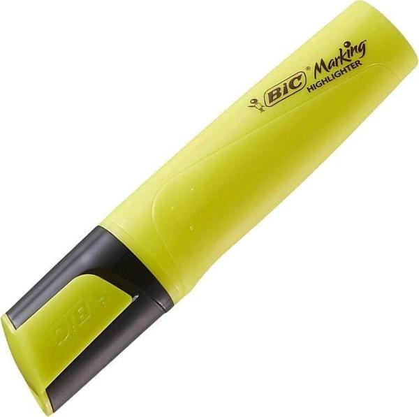 Bic Fosforlu Kalem Flat Highlighter Sarı - Image 1