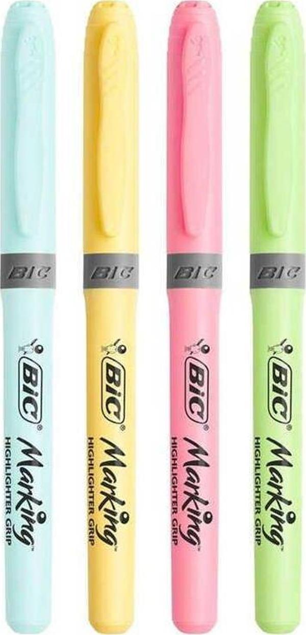 Bic Fosforlu Kalem Grip Pastel 4'lü Set - Image 1