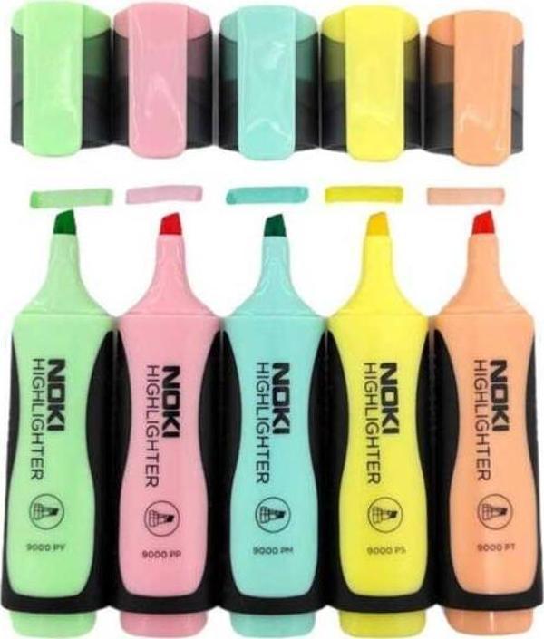 Noki Fosforlu Kalem Pastel 5'li Pvc - Image 1