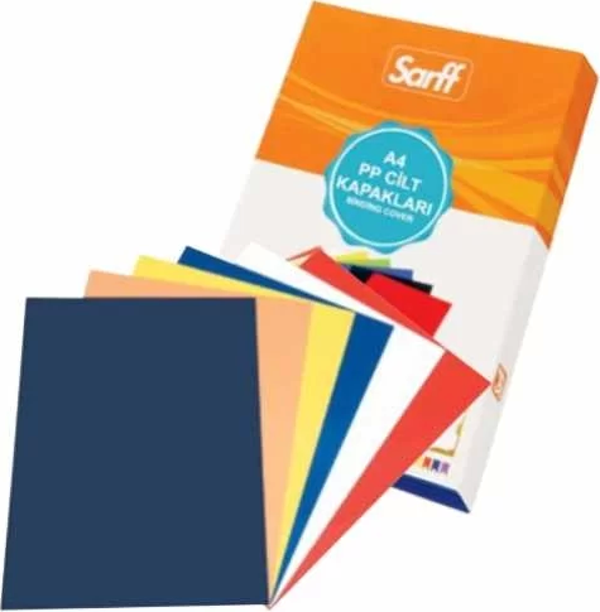 Sarff A4 Opak Kırmızı PP Cilt Kapağı (50 li Paket) - Image 1