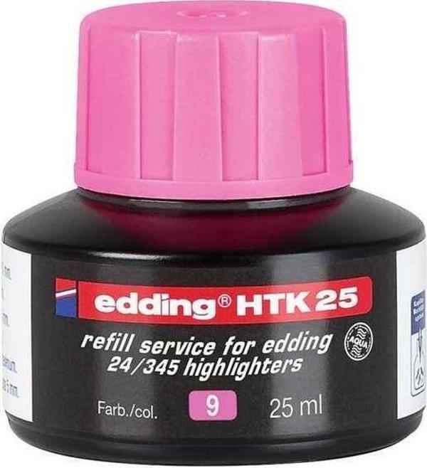 Edding HTK 25  Fosforlu Kalem Mürekkebi 25 ml Pembe - Image 1