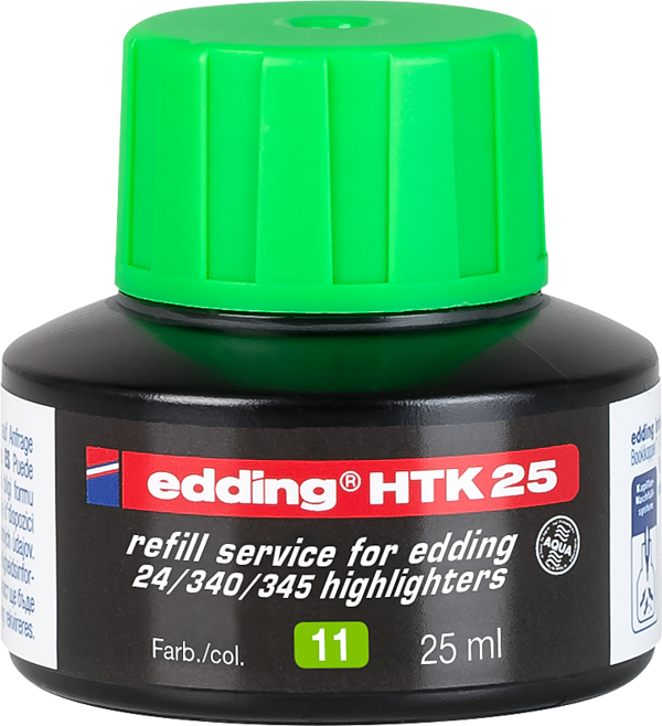 Edding HTK 25  Fosforlu Kalem Mürekkebi 25 ml Yeşil - Image 1