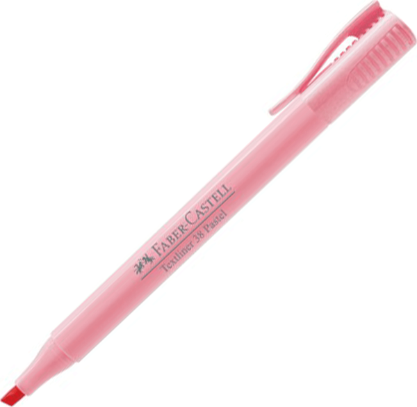 Faber Castell 158112 Textliner Pastel Fosforlu Kalem Pembe - Image 1