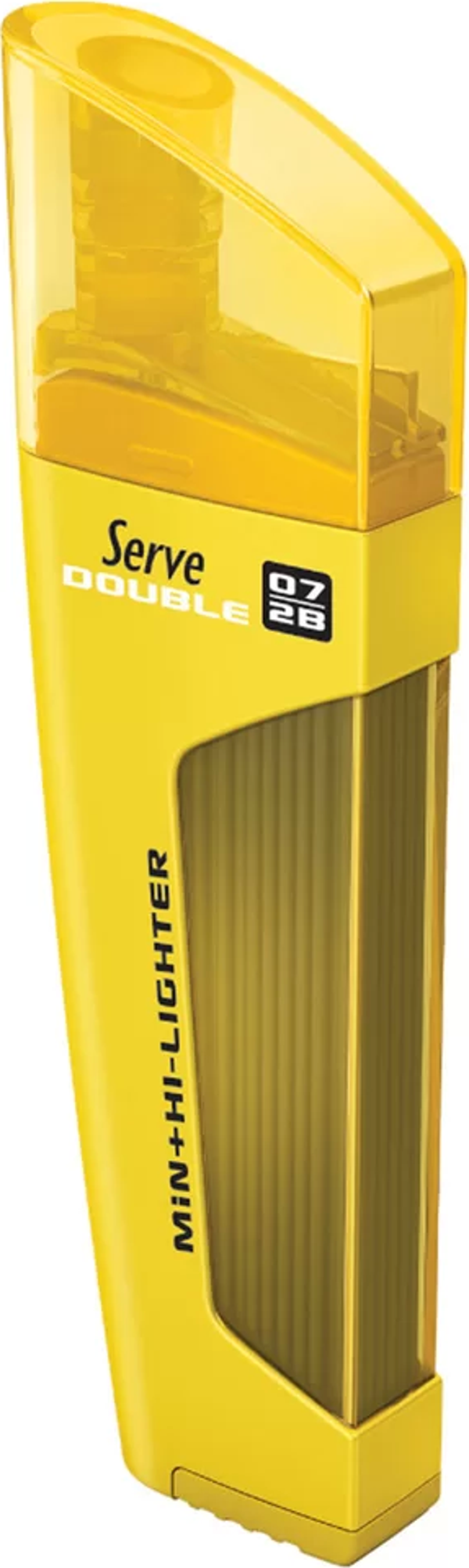 Serve Double Fosforlu Kalem + Kalem Ucu 2B 0.7 mm Sarı - Image 1