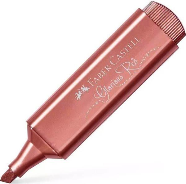 Faber Castell Fosforlu Kalem Metalik Renk Kırmızı 154673 - Image 1