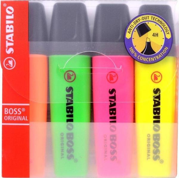 Stabilo Boss Fosforlu Kalem 4’lü Paket 70/4 - Image 1