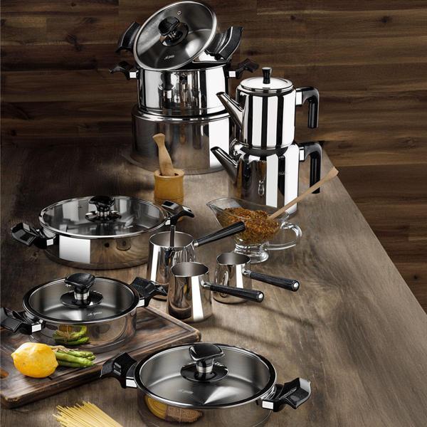 Aryıldız King 20 Parça Ideal Set Cam Kapak Siyah - Image 1
