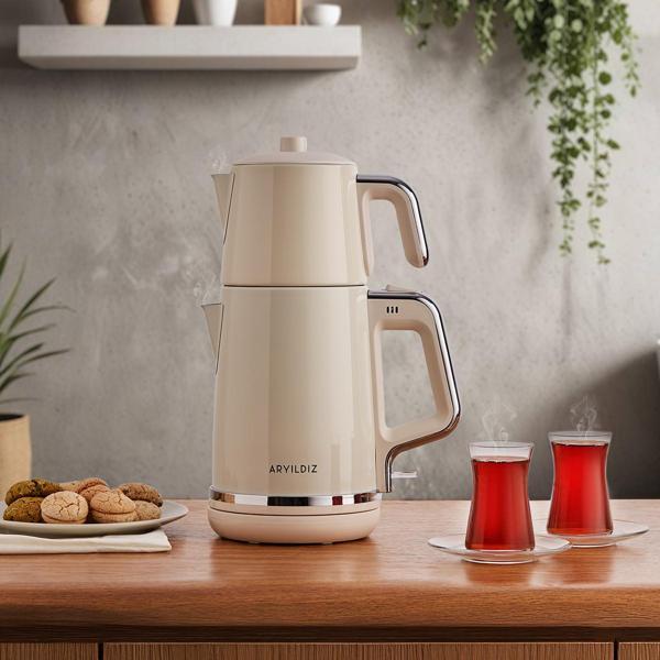 Aryıldız Tea Style Çay Makinesi Bej - Image 1
