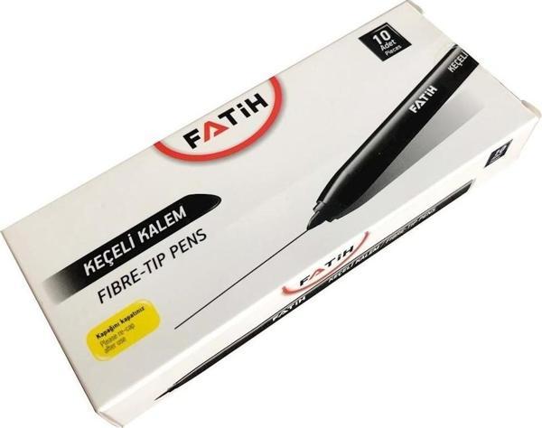 Fatih Keçeli Boya Kalemi Ofis Tipi Siyah (10 Lu Paket) - Image 1