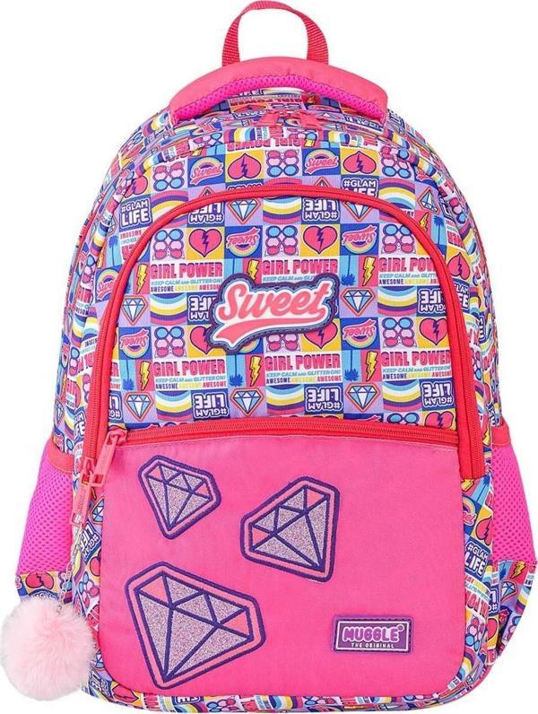 Muggle Okul Çantası Sweet Pembe Kız Çocuk İlkokul Sırt Çantası - Image 1