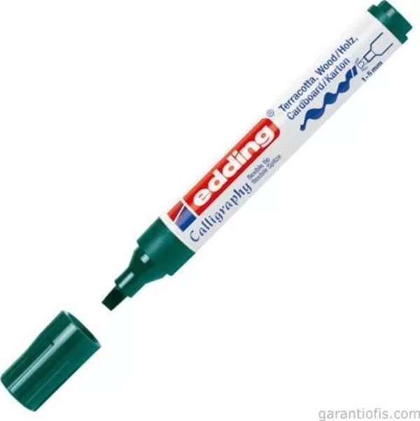 Edding 1455 Esnek Uçlu Çam Yeşili Kaligrafi Markörü - Image 1