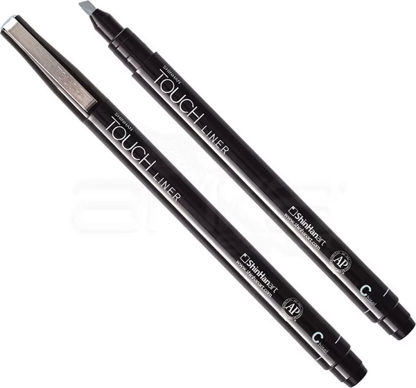 Touch Liner Gri Kesik Uçlu Kaligrafi Kalemi C - Image 1