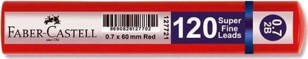 Faber Castell Min Grip 0.7 mm 2B 60 mm 120'li Tüp Kırmızı - Image 1