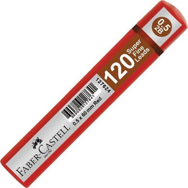 FABER-CASTELL GRİP KALEM UCU 0.5 2B 60mm KIRMIZI (127620) - Image 1
