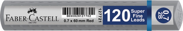 FABER-CASTELL GRİP KALEM UCU 0.7 2B 60mm GÜMÜŞ (127733) - Image 1