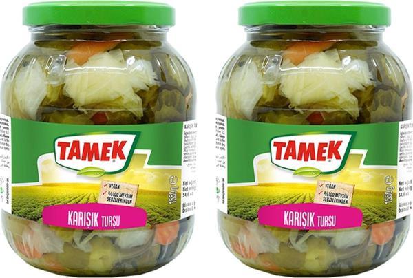 Tamek Karışık Turşu 1550 gr Cam x 2 Adet - Image 1