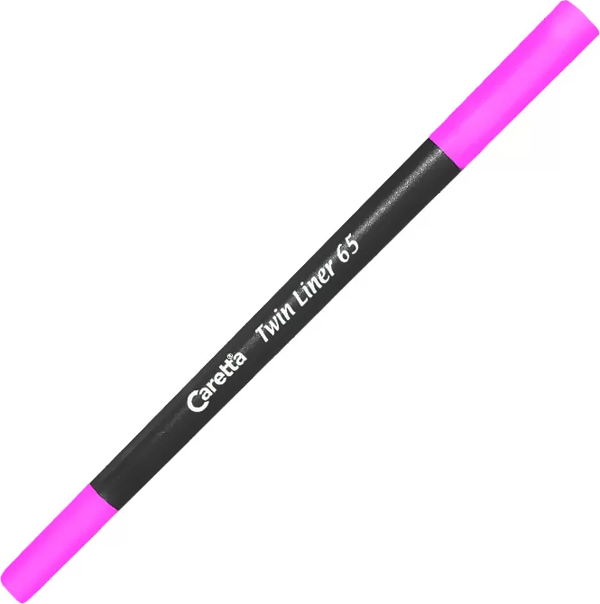 CARETTA 65-42 ÇİFT UÇLU KEÇELİ KALEM 0.4-1mm FOSFORLU PEMBE - Image 1