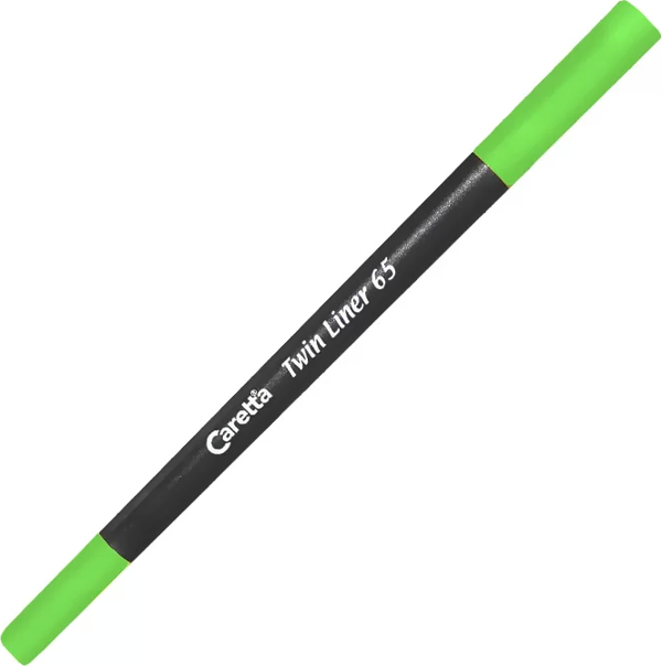 CARETTA 65-43 ÇİFT UÇLU KEÇELİ KALEM 0.4-1mm FOSFORLU YEŞİL - Image 1