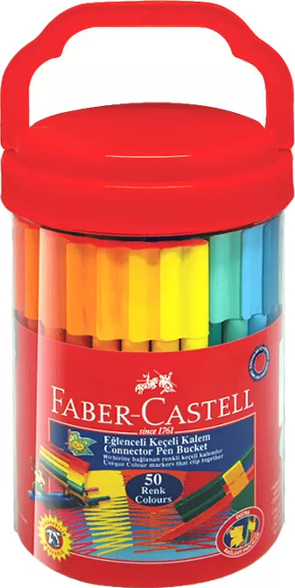 FABER-CASTELL EĞLENCELİ KEÇELİ KALEM 50 RENK (111550) - Image 1