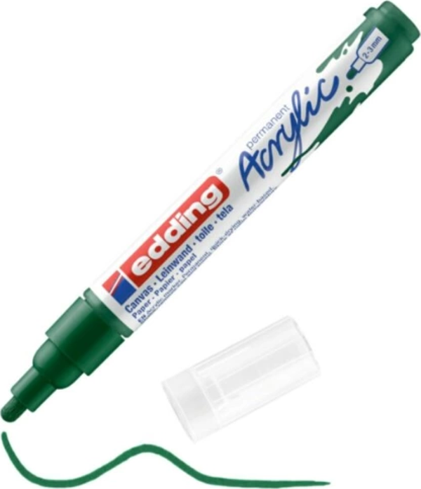 EDDİNG ED5100904 AKRİLİK MARKÖR ORTA UÇLU 2.0-3.0mm YOSUN YEŞİLİ - Image 1