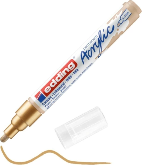 EDDİNG ED5100924 AKRİLİK MARKÖR ORTA UÇLU 2.0-3.0mm ALTIN - Image 1