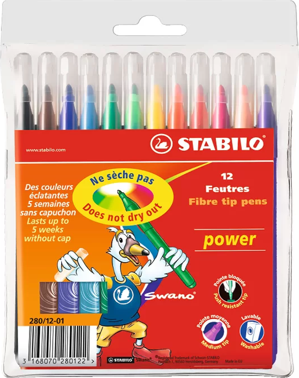 STABİLO 280 POWER KEÇELİ KALEM 12 RENK - Image 1