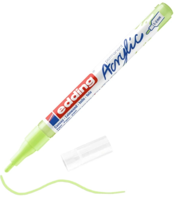 EDDİNG ED5300917 AKRİLİK MARKÖR İNCE UÇLU 1.0-2.0mm PASTEL YEŞİL - Image 1