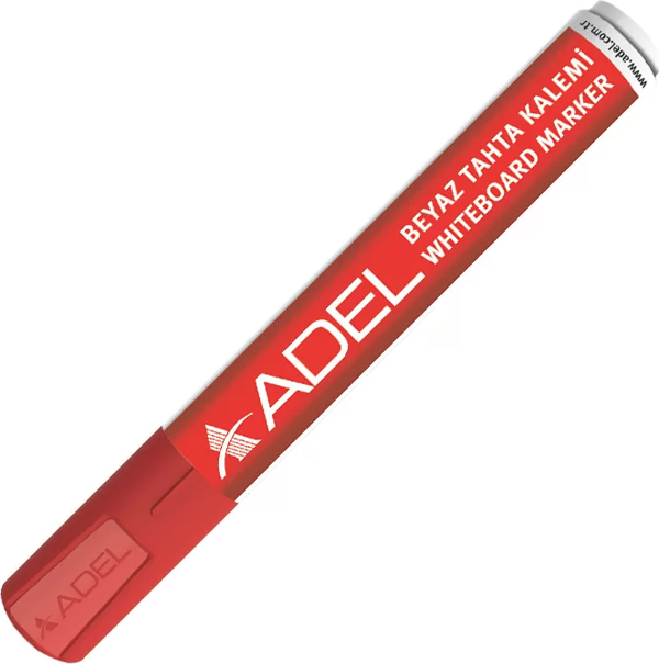 ADEL PERMANENT MARKÖR KOLİ KALEMİ YUVARLAK UÇ KIRMIZI (980031) - Image 1