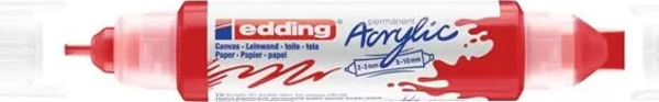 EDDİNG ED5400902 3D DOUBLE LİNER ÇİFT UÇLU AKRİLİK MARKÖR TRAFİK KIRMIZISI - Image 1